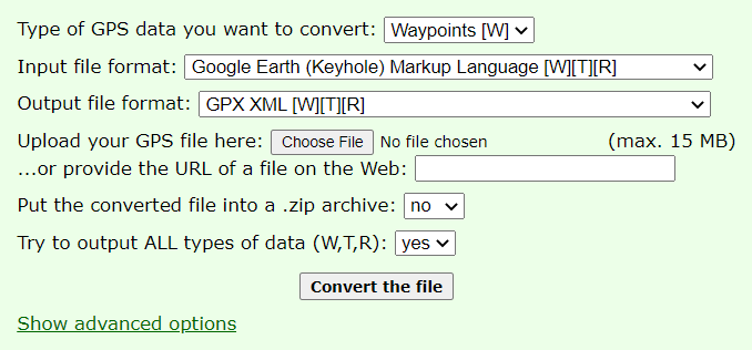 How to create and import your own GPS waypoints into a