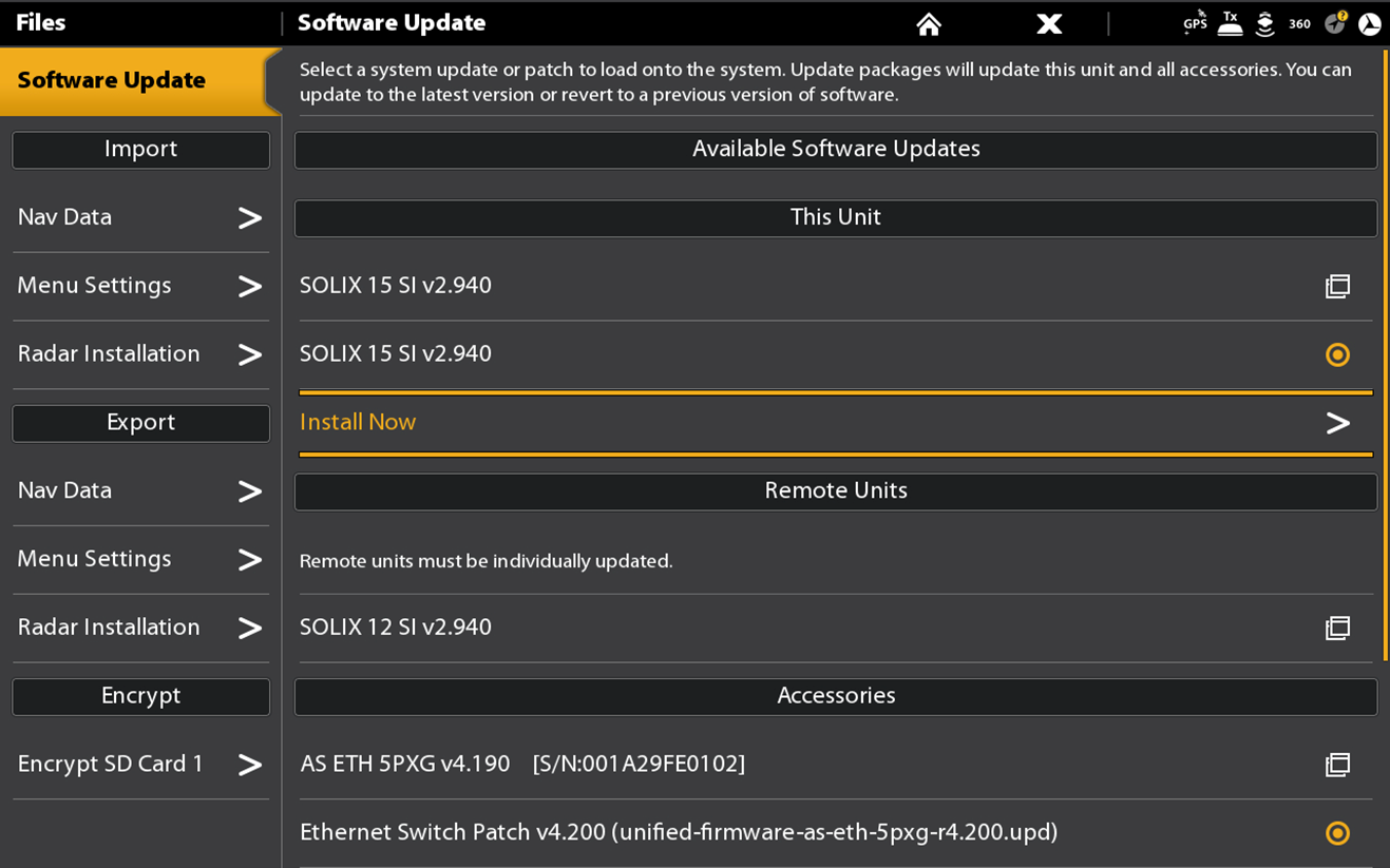 Updating SOLIX, APEX, and ONIX Unit Software – Humminbird